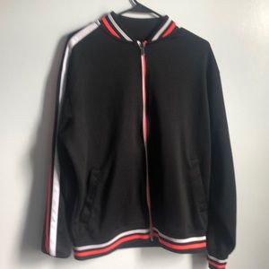 Champs Sports Sweater | Black, Orange, and White
